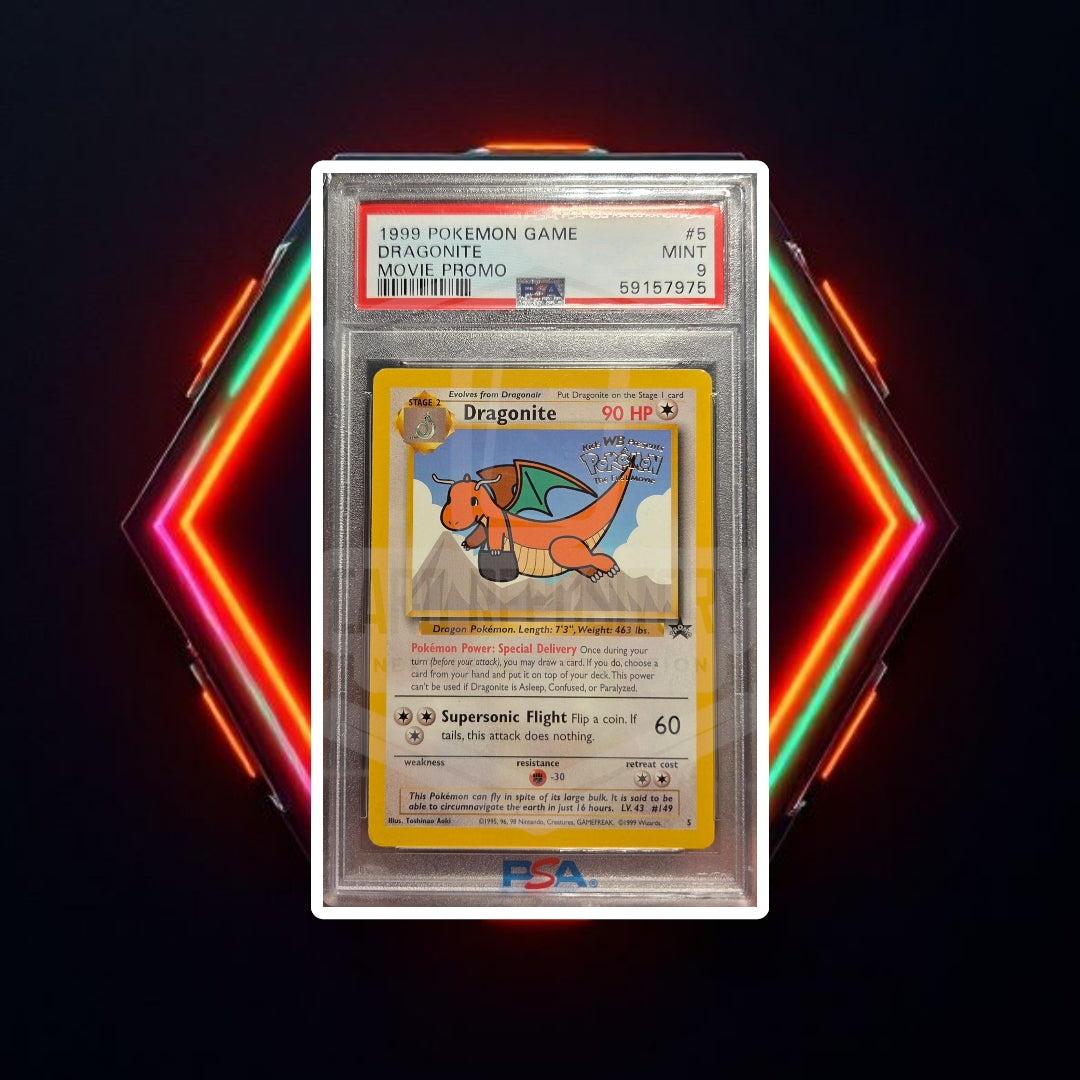 PSA 9 Dragonite Movie Promo #5 | Pokemon English Graded Slab