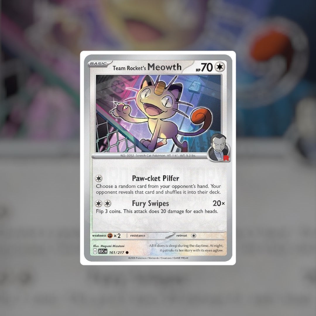 Team Rocket's Meowth #161 (NM-LP) | Pokemon Singles | Playables